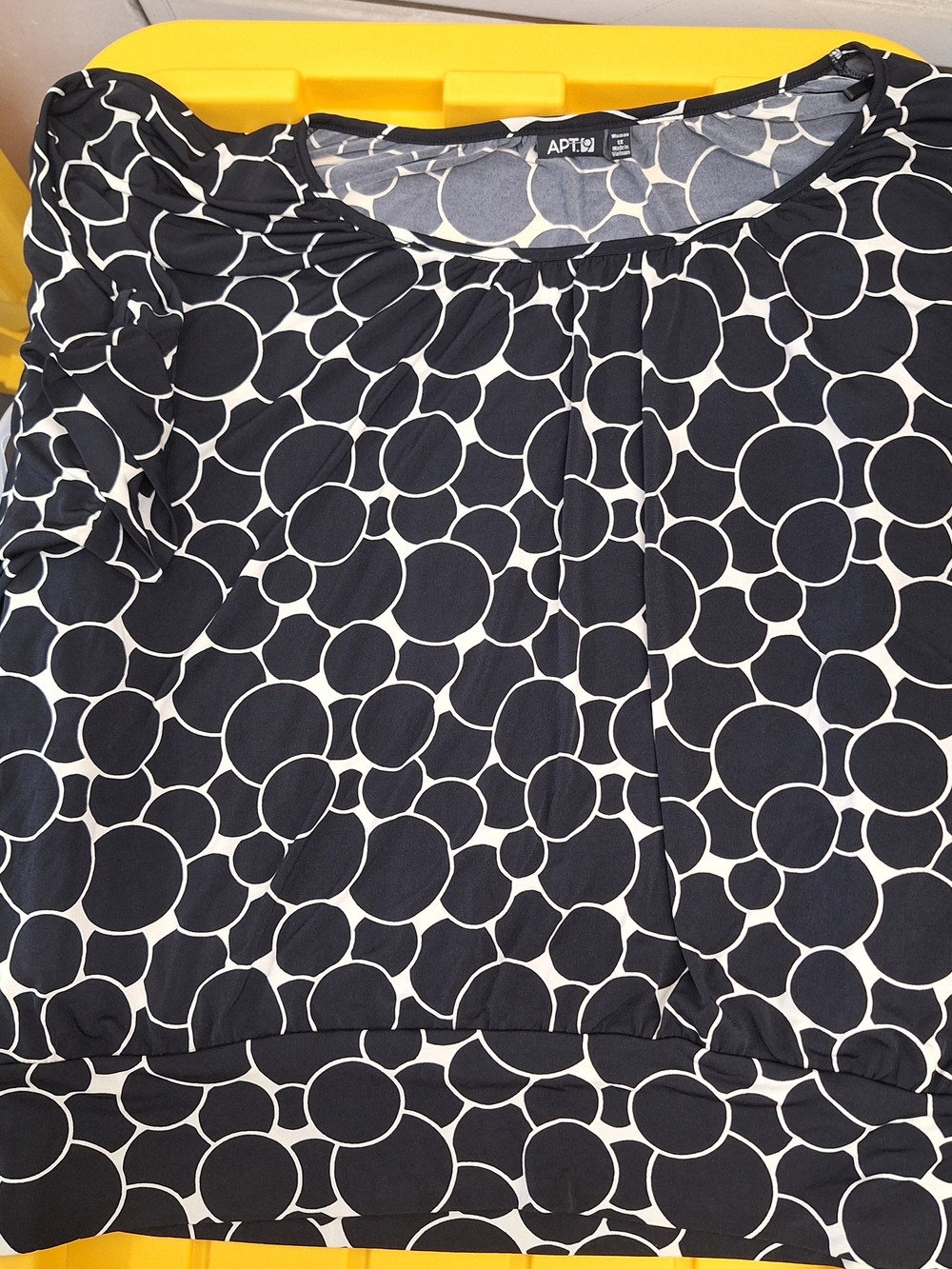 Apt. 9 Black and White Polka Dot Blouse